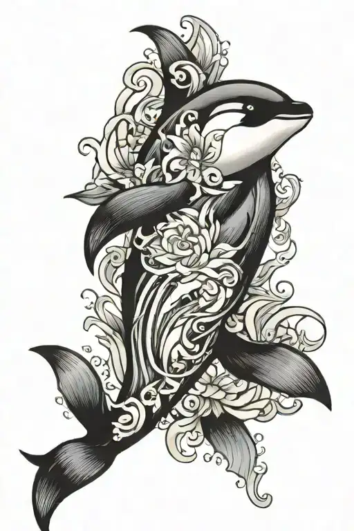 orca whale chest tattoo tattoo design idea