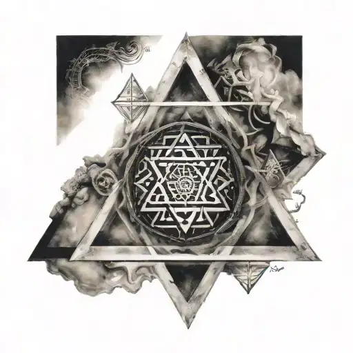Shri yantra symbol tattoo design idea