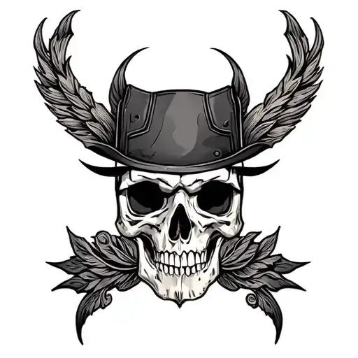 western half sleeve tooled leather tattoo design idea