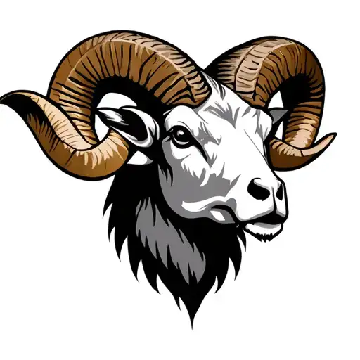 aggressive Aries ram head tattoo  tattoo design idea