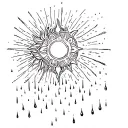 sun becomes rain tattoo design idea