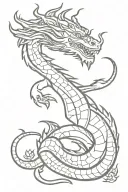 Khmer naga dragon tattoo design idea