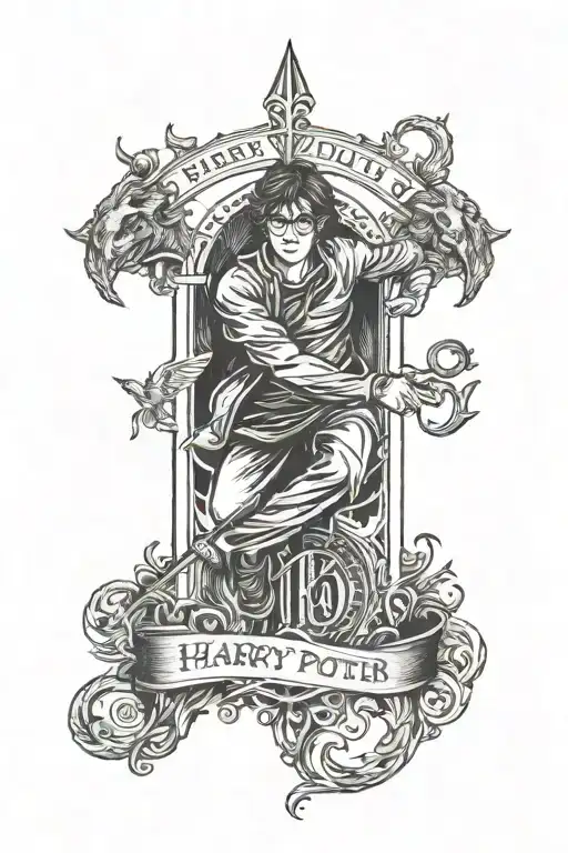 Harry Potter percy Jackson tattoo design idea