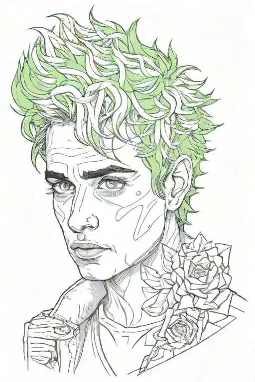 green day portrait tattoo design idea