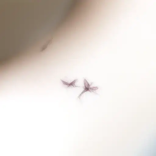 A dragonfly and hummingbird making a circle tattoo design idea