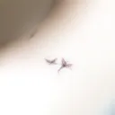 A dragonfly and hummingbird making a circle tattoo design idea