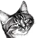 Cat Memorial tattoo design idea