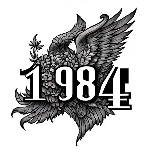 1984 In Roman Numerals tattoo design idea