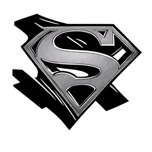 Superman Logo with letter R tattoo design idea