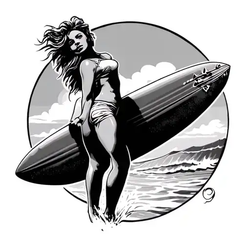 the beach boys surfer girl  tattoo design idea