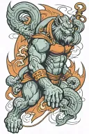 strength inspired courage  tattoo design idea