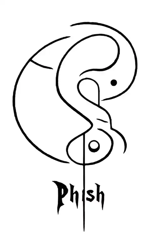 Phish band logo tattoo design idea