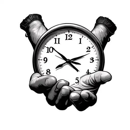 dad son palm holding time date tattoo tattoo design idea