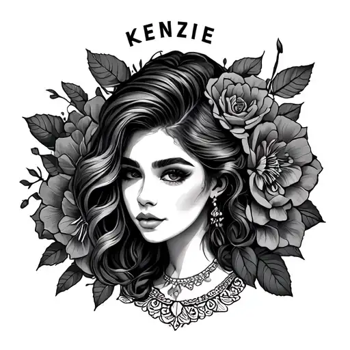 name Kenzie tattoo design idea
