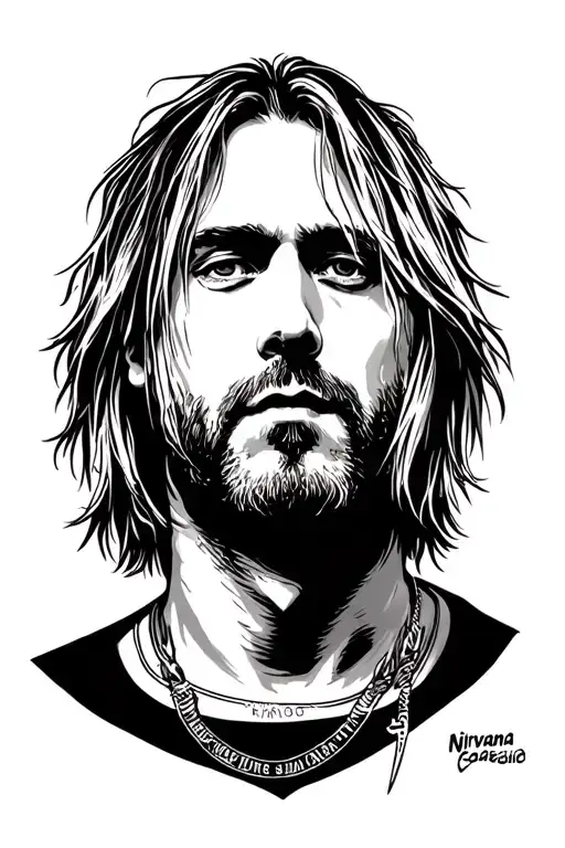Nirvana and Kurt Cobain tattoo design idea