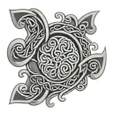 celtic pattern inspired tattoo design idea
