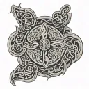 celtic pattern inspired tattoo design idea
