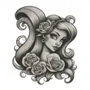 disney Arielle tattoo design idea