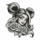 disney Arielle tattoo design idea