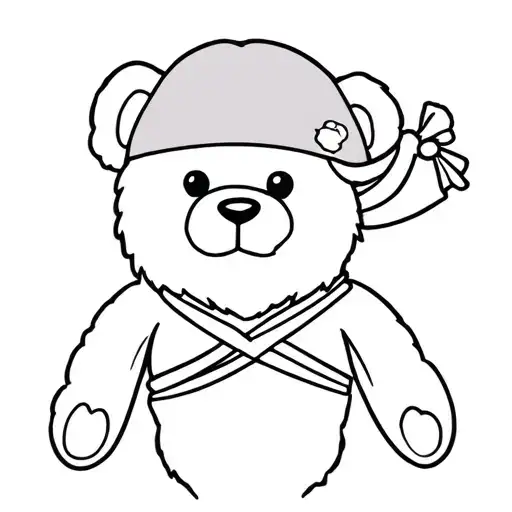 pirate teddy bear tattoo design idea