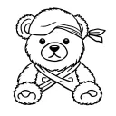pirate teddy bear tattoo design idea