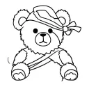 pirate teddy bear tattoo design idea