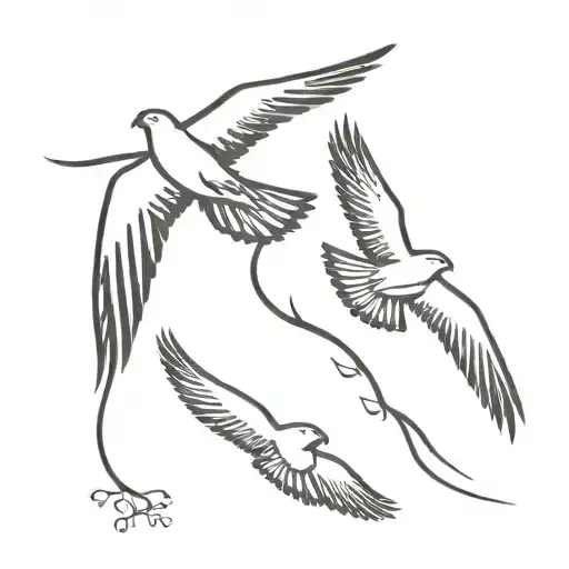 one hawk falling and another flying after it to catch it with its talons.  tattoo design idea