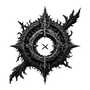 tree of Gondor mixed with Elden ring erdtree symbol fine line detail tattoo design idea