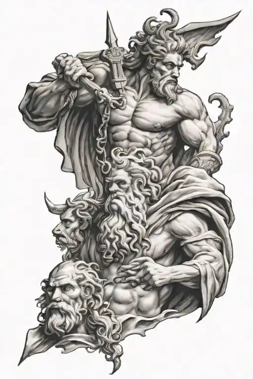 Zeus, Poseidon and Hades tattoo design idea