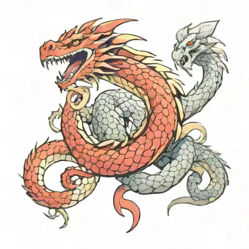 hydra dragon tattoo design idea