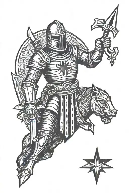 knights Templar, aliens, Egypt, conspiracies. tattoo design idea