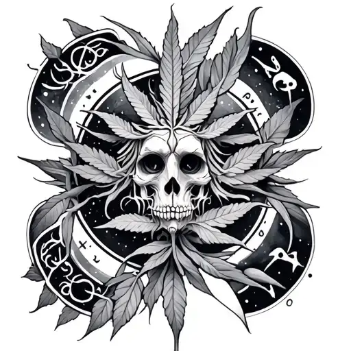 420 zodiac tattoo design idea