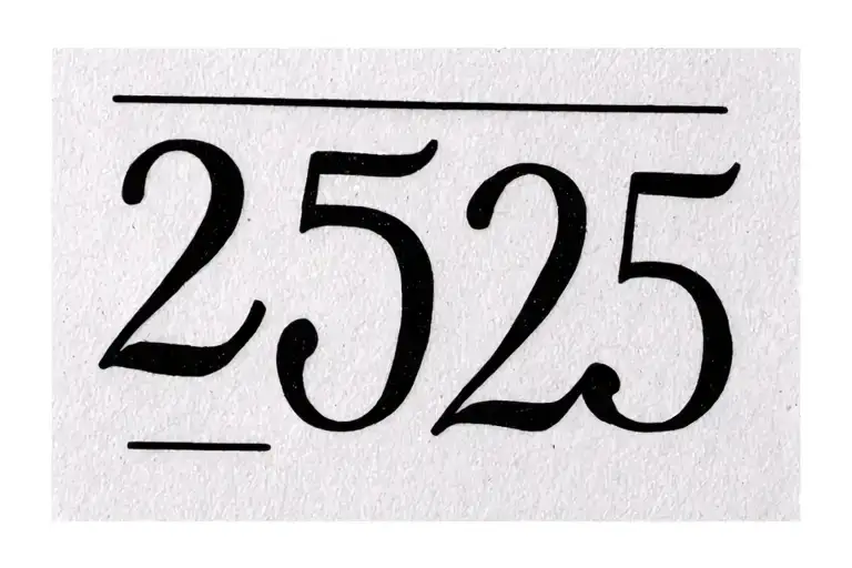 numbers 25 01 2025 tattoo design idea