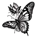 Justin and buttetfly tattoo design idea