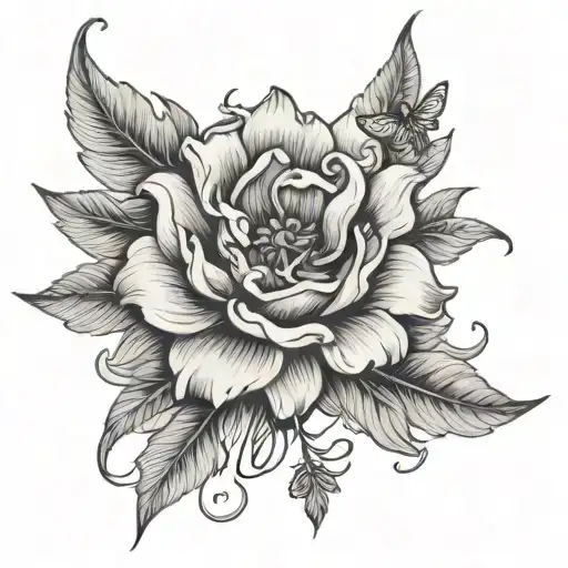 Proverbs 3:5 with flower underneath tattoo design idea