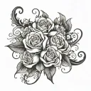 Proverbs 3:5 with flower underneath tattoo design idea