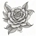 Proverbs 3:5 with flower underneath tattoo design idea