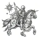 crusades and space themed tattoo tattoo design idea