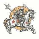 crusades and space themed tattoo tattoo design idea