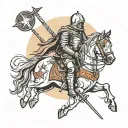 crusades and space themed tattoo tattoo design idea