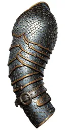 armor plating chainmail and buckles tattoo design idea