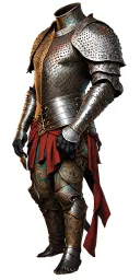 armor plating chainmail and buckles tattoo design idea