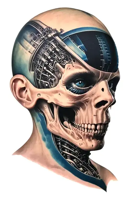 Cyberware implants tattoo design idea