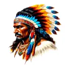 Indian warrior tattoo design idea