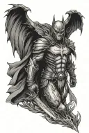dark knight of death angel forward facing  tattoo design idea