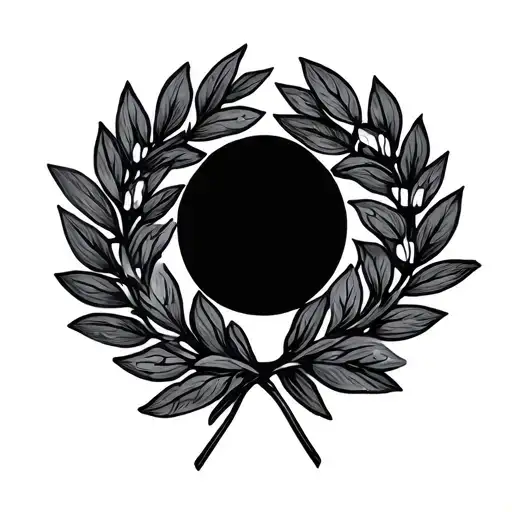 wreath laurel tattoo design idea