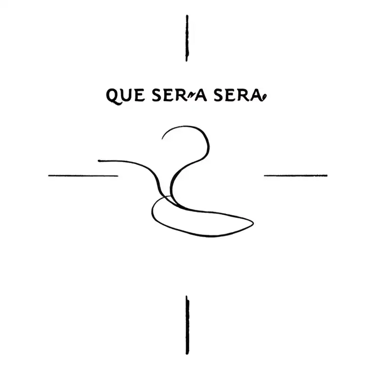 Que Sera Sera tattoo design idea