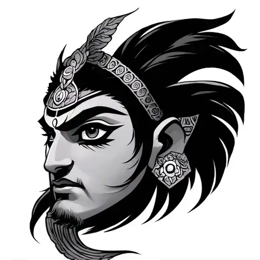 mahadev maakali toga anime character eyes tattoo design idea