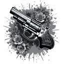 Gangster Gun tattoo design idea