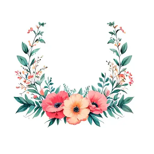 Filler Floral tattoo design idea